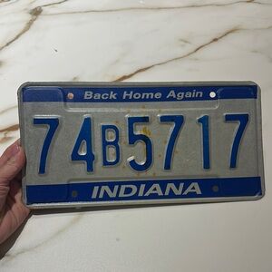 Indiana License Plate Home Accent